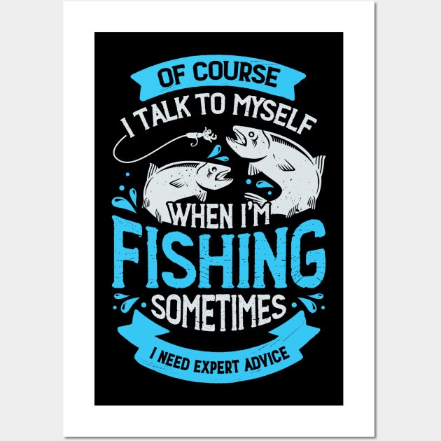 Funny Fishing Angling Sport Fisher Fisherman Gift Wall Art by Dolde08